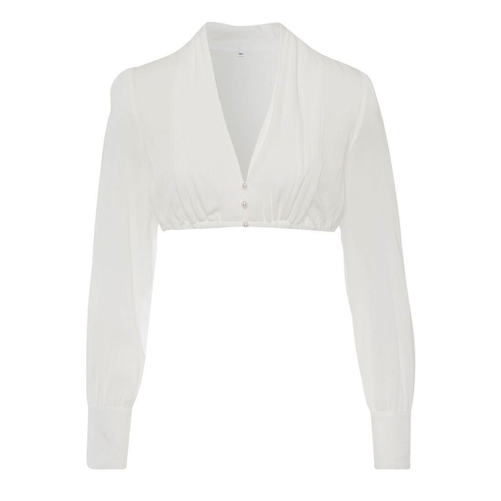 Dirndlbluse KELLY - ecru/ecru