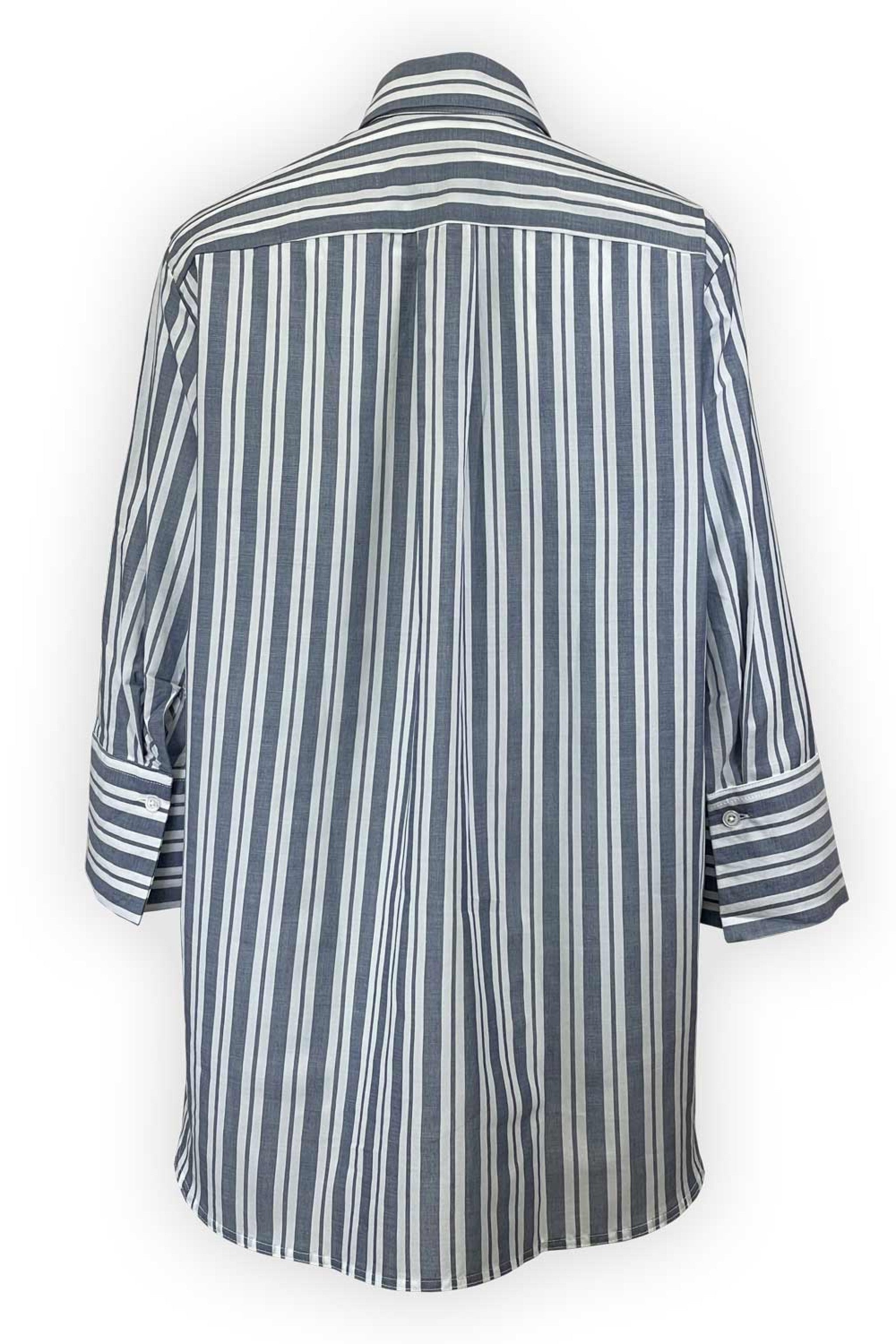 Bluse gestreift mit 3/4 Arm - 499/17/navy