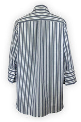 Bluse gestreift mit 3/4 Arm - 499/17/navy