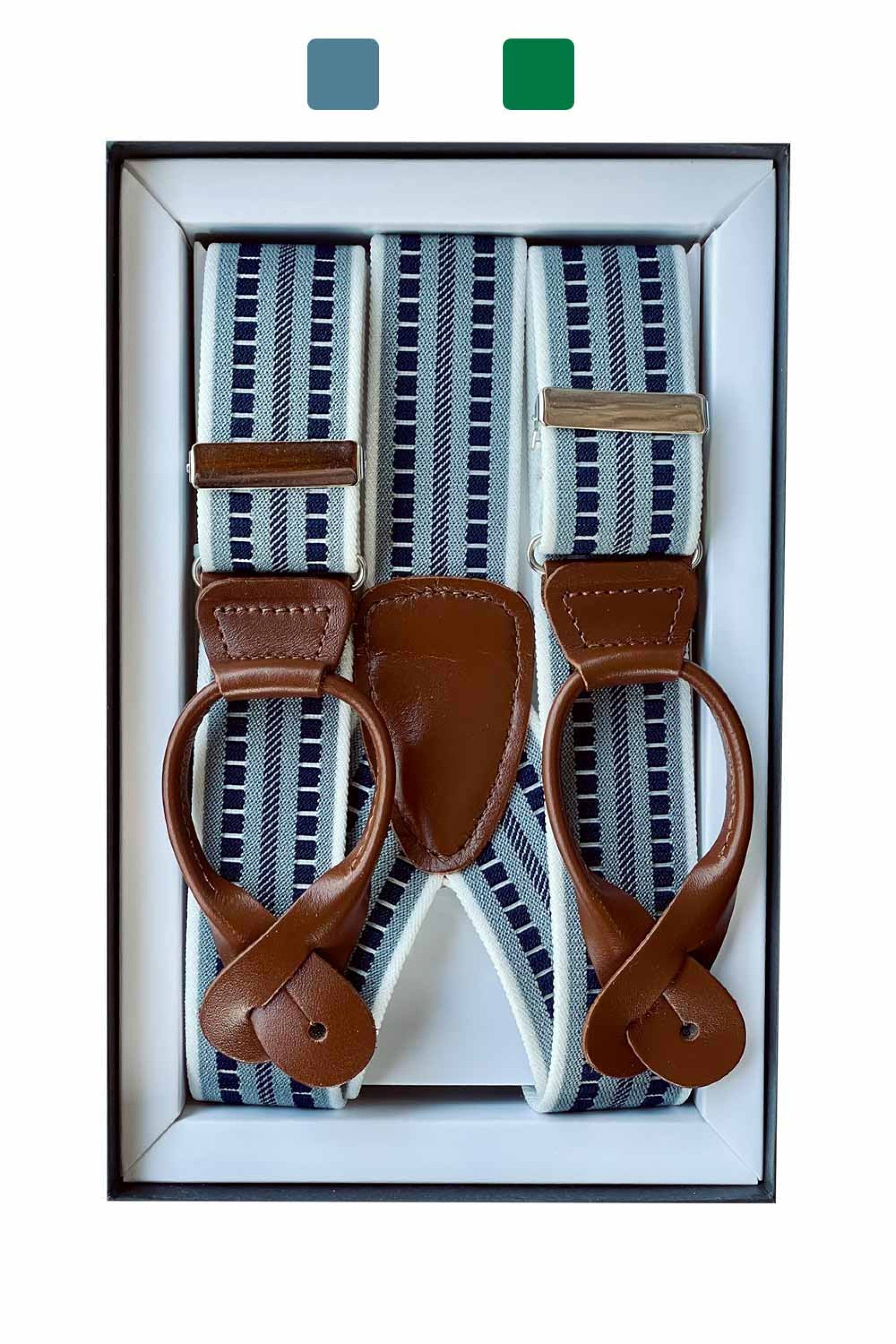 Hosenträger Stretch 36mm mit Rollzug - 05/Leder 25