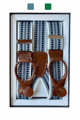 Hosenträger Stretch 36mm mit Rollzug - 05/Leder 25