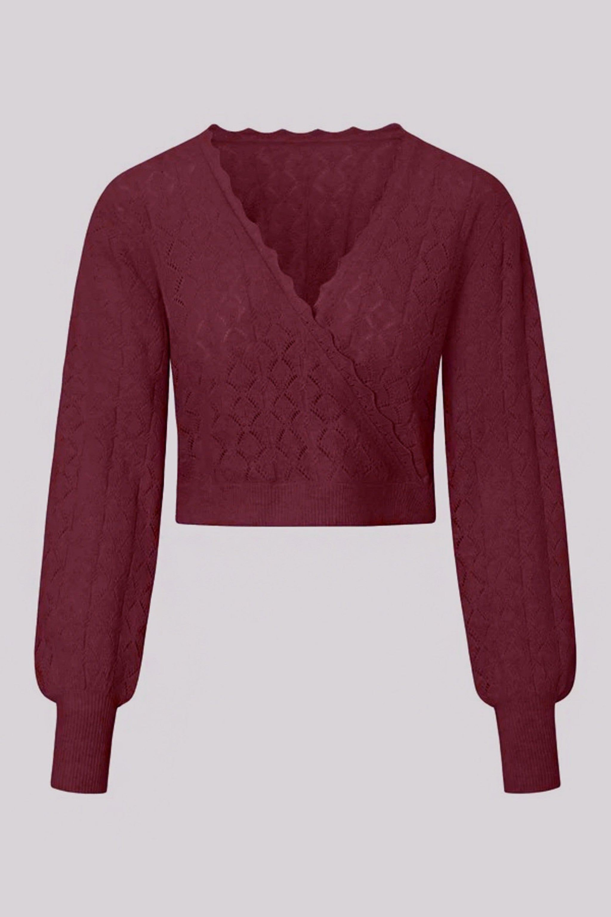 Damenpullover PADMA in Wickeloptik - 19/marine