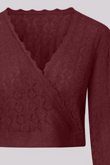 Damenpullover PADMA in Wickeloptik - 19/marine