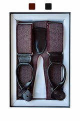 Hosenträger Stretch 36mm mit Rollzug - 07/Leder 01
