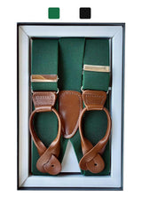 Hosenträger Stretch 36mm mit Rollzug - 01/Leder 01