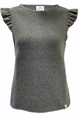 Damen-Pullunder mit Loden-Flügelarm - 45930/grau