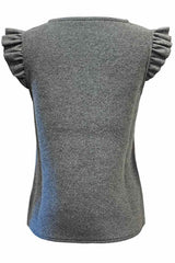 Damen-Pullunder mit Loden-Flügelarm - 45930/grau