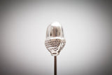 Eichennadel groß (12 x 6mm) - silber/silber