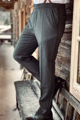 Herrenhose MARKUS gestreift hochgesch - 420/braun