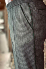 Herrenhose MARKUS gestreift hochgesch - 420/braun