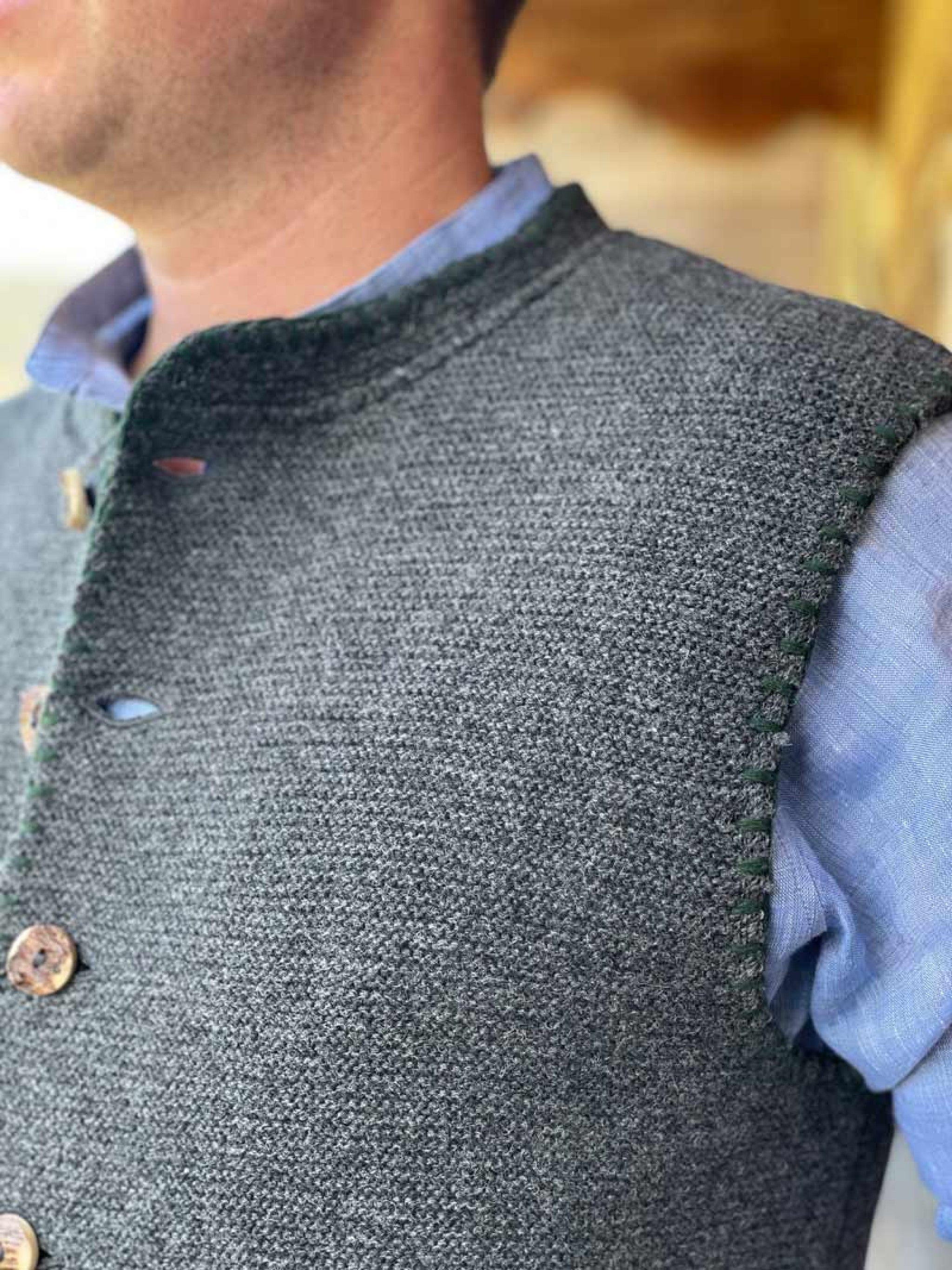 Herren-Strickweste BERTL - 40330/913/dunkelgrau-ta