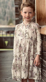 Kinderkleid KETTY mit Blumen - natur/natur