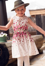 Kinderkleid CLAUDINE - 123/weiß/rosa