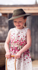 Kinderkleid CLAUDINE - 123/weiß/rosa