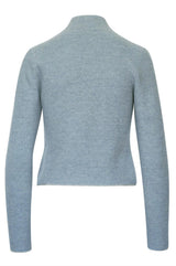 Strickjacke DORIKA mit hellgrauem Ein - 775/jade