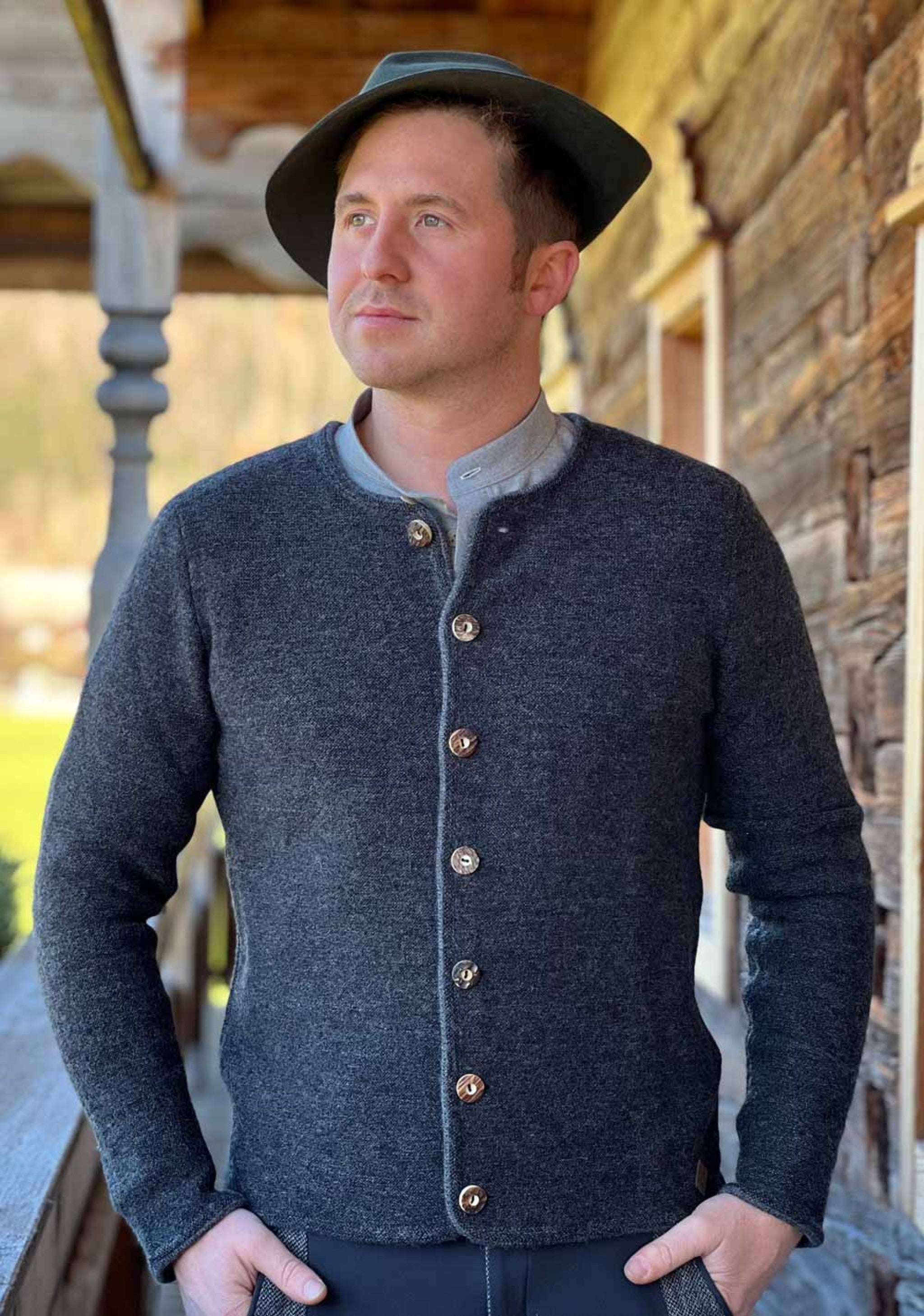 Strickjacke LARS - 990/anthrazit