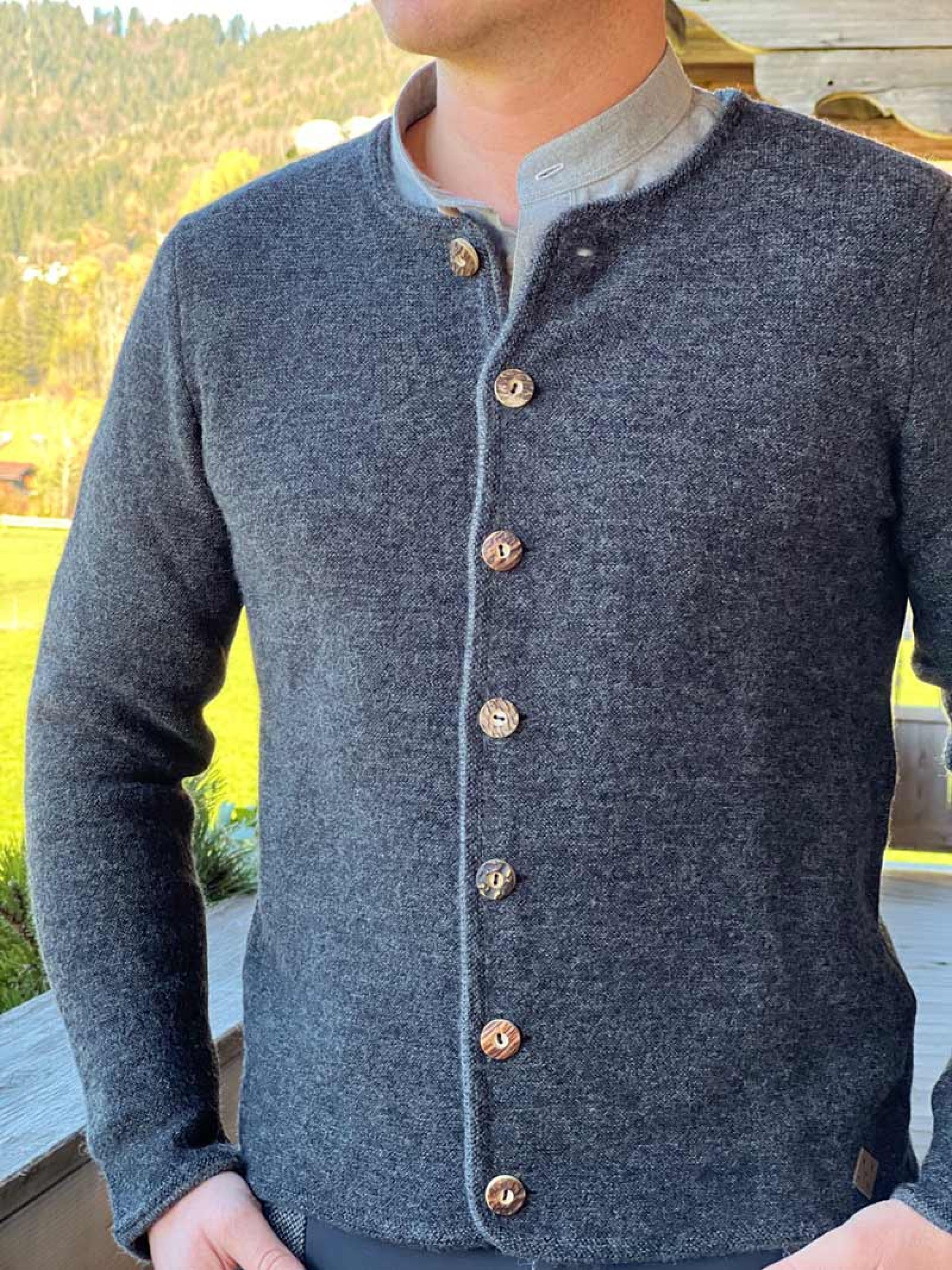 Strickjacke LARS - 990/anthrazit