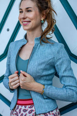 BellaSusi Jacke LENA Leinen mit Zacke - 0401/türki