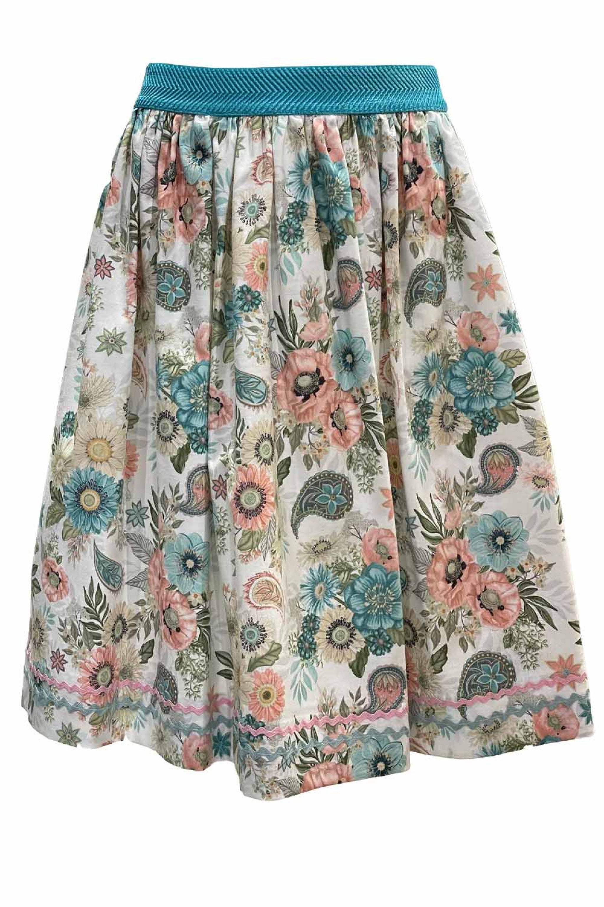 Handgmacht | Kinderrock BABSI Vintage - weiß/türki