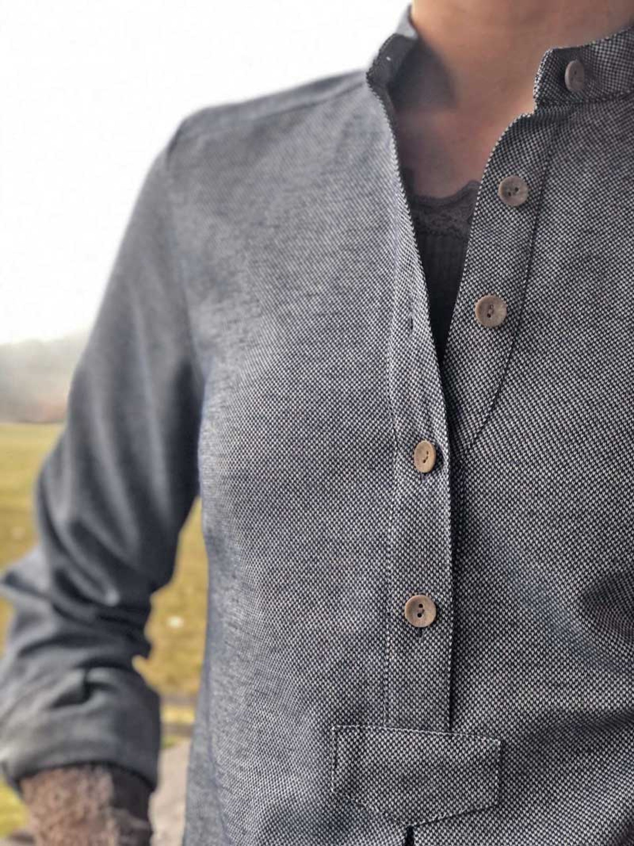 Wiesner Gwand | Damenpfoad Flanell Ox - dunkelblau