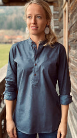 Bluse - denimdunkel/denimdunkel