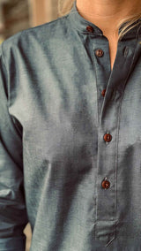 Bluse - denimdunkel/denimdunkel