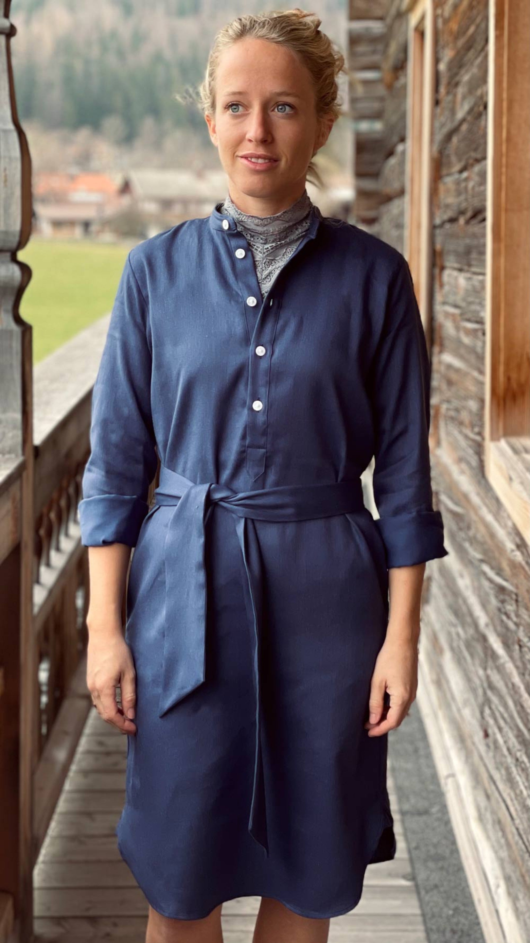Blusenkleid indigo