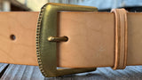 Ledergürtel (30mm) mit Schließe TEGER - schwarz/sc