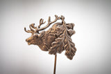 Hirsch 2,5 x 3cm (Neusilber) - neusilber/neusilber