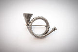 Jagdhorn 2,7 x 2cm Neusilber - neusilber/neusilber