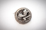 Hl. Hubertus D2cm (Neusilber) - neusilber/neusilbe