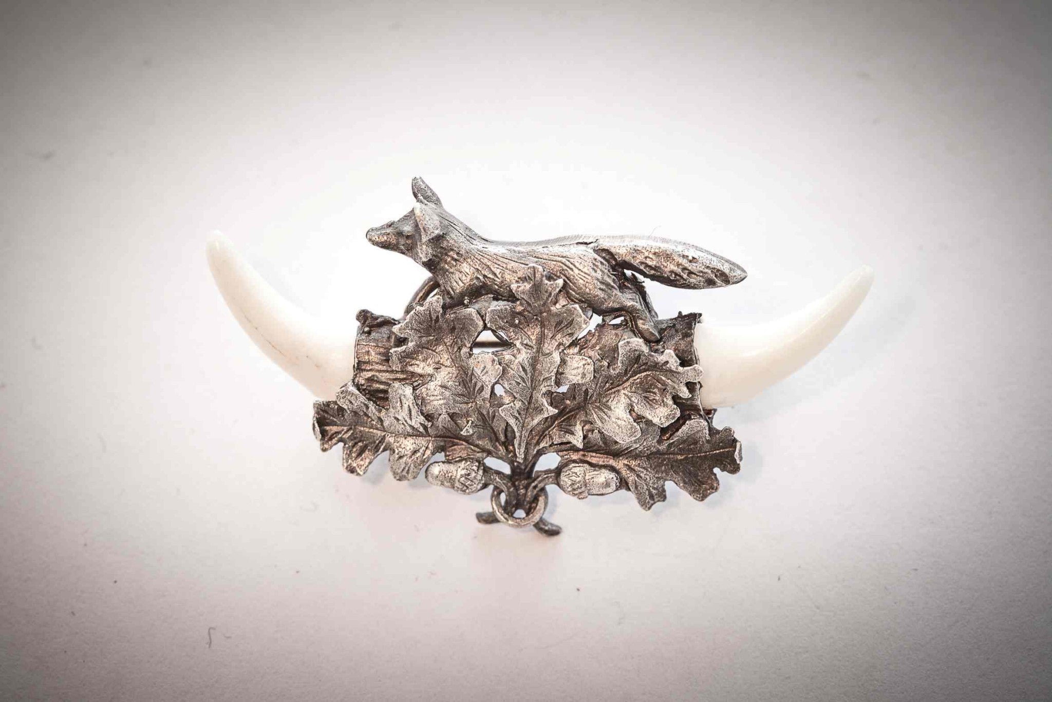 Fuchshaken 4,5 x 2cm (Neusilber) - neusilber/neusi