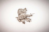 Auerhahn 2,8 x 3cm (Neusilber) - neusilber/neusilb