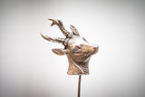 Rehhaupt 2,1 x 2,6cm Neusilber - neusilber/neusilb