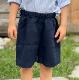 Ki-Leinenshorts kurz - BLB/bilberry blue owl