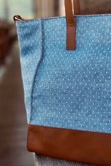 Wiesner Gwand | Shopper Dupfen mit Le - blau/blau