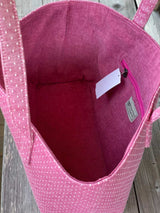 Leinenshopper groß Handgmacht pink du - pink/pink