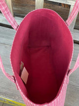 Leinenshopper groß Handgmacht pink St - pink/pink