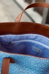 Wiesner Gwand | Shopper mit Lederträg - grün/grün