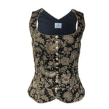 Handgmacht | Spenzer Blumenmuster - schwarz/beig/s