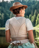 Handgmacht | Leinen-Spenzer BELLA uni - ./rosa mel