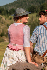 Handgmacht | Leinen-Spenzer BELLA uni - ./rosa mel