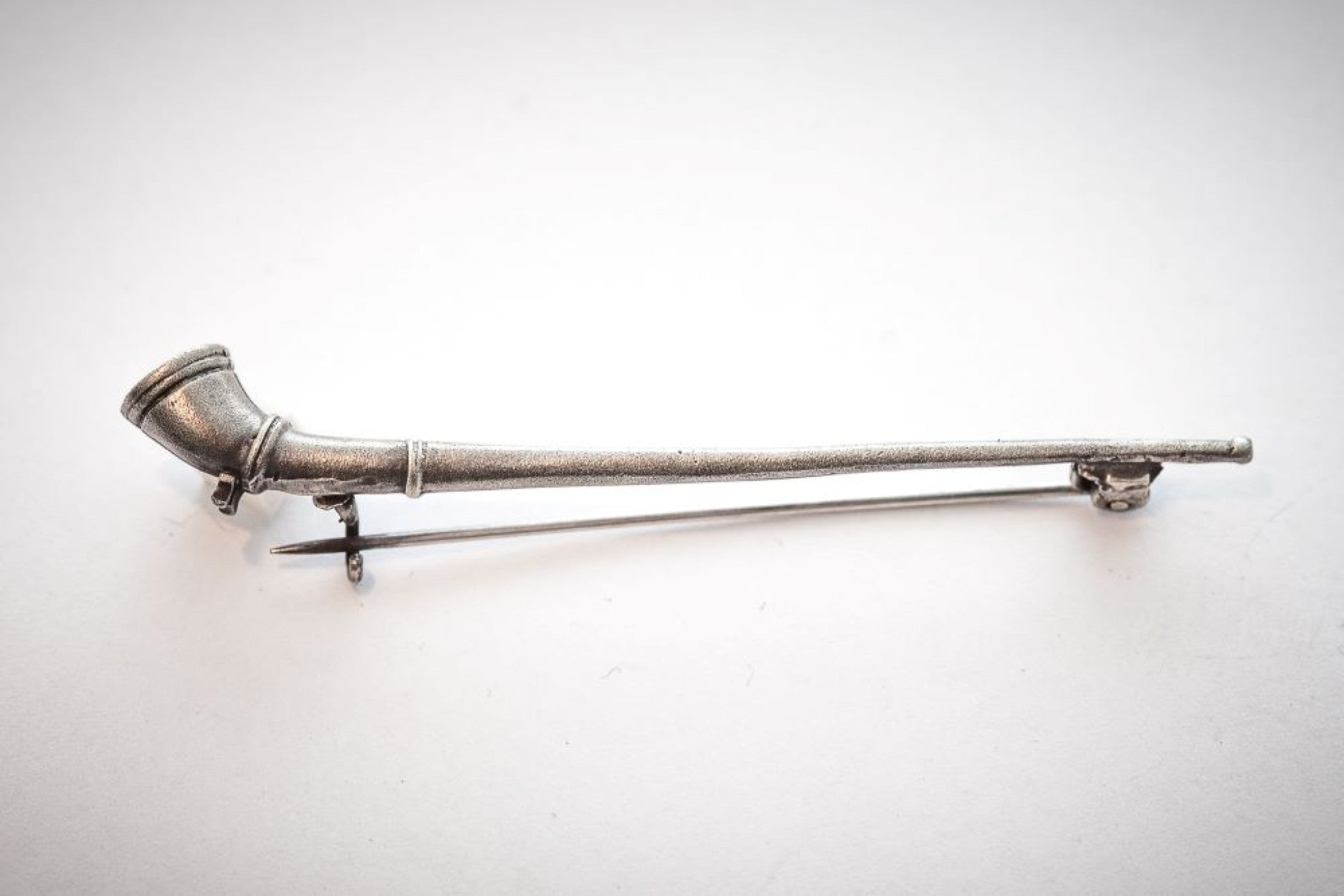Alphorn 6,5 x 1cm Neusilber - neusilber/neusilber