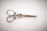 Schere 2 x 5cm (Neusilber) - neusilber/neusilber