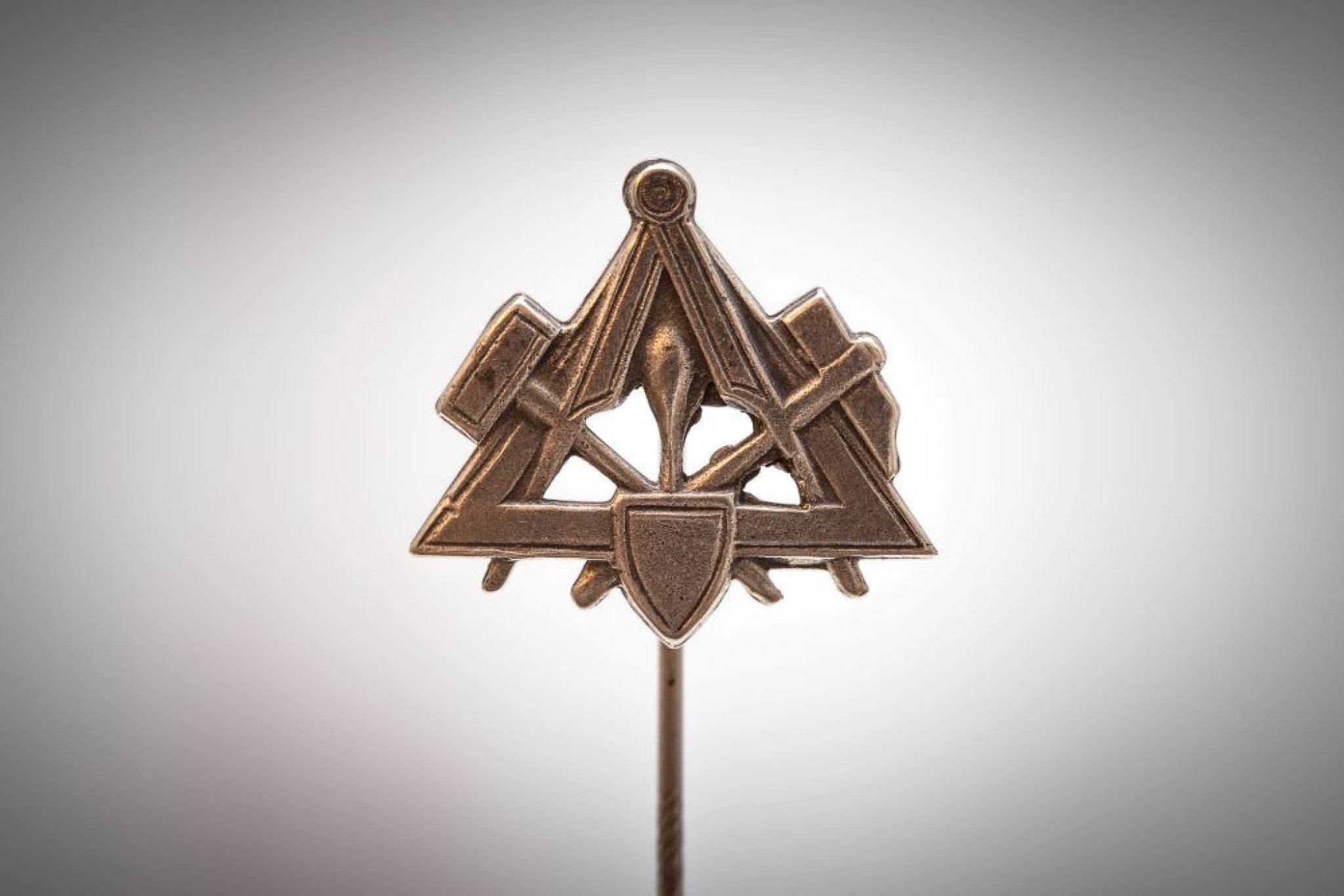 Maurer 1,7 x 2cm Neusilber - neusilber/neusilber