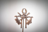 Schmied 2,5 x 2,5cm Neusilber - neusilber/neusilbe
