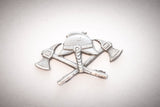 Feuerwehr 1,3 x 1,7cm Neusilber - neusilber/neusil