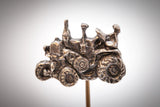 Lanz Bulldog 2 x 1,4cm Neusilber - neusilber/neusi