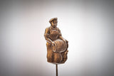 Brauer 1,8 x 3cm Neusilber - neusilber/neusilber