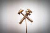 Mechaniker 2 x 2cm Neusilber - neusilber/neusilber